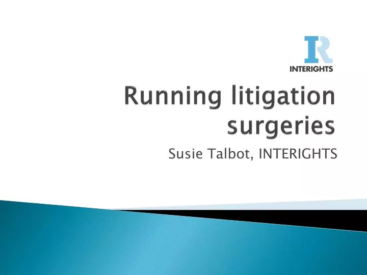 running litigation surgeries n.