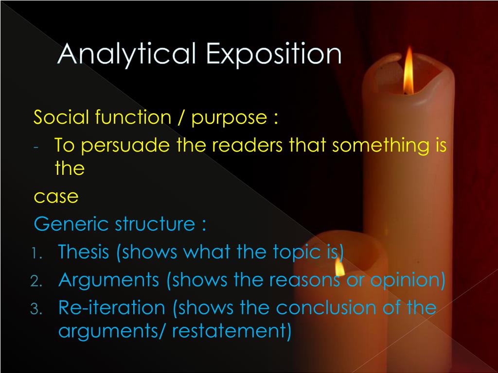 what is thesis in analytical exposition