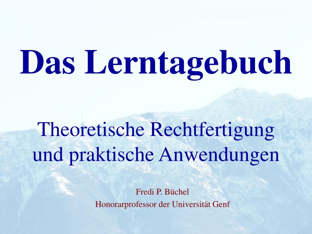 PPT - Das Lerntagebuch PowerPoint Presentation, free ...
