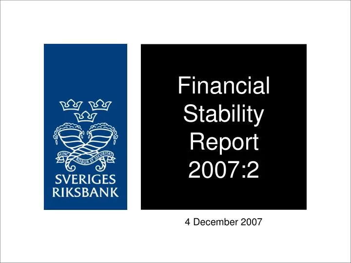 financial stability report 2007 2 n.