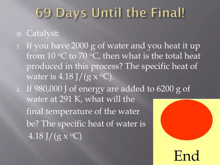 How Many Weeks Is 69 Days PPT - 69 Days Until the Final! PowerPoint Presentation, free download