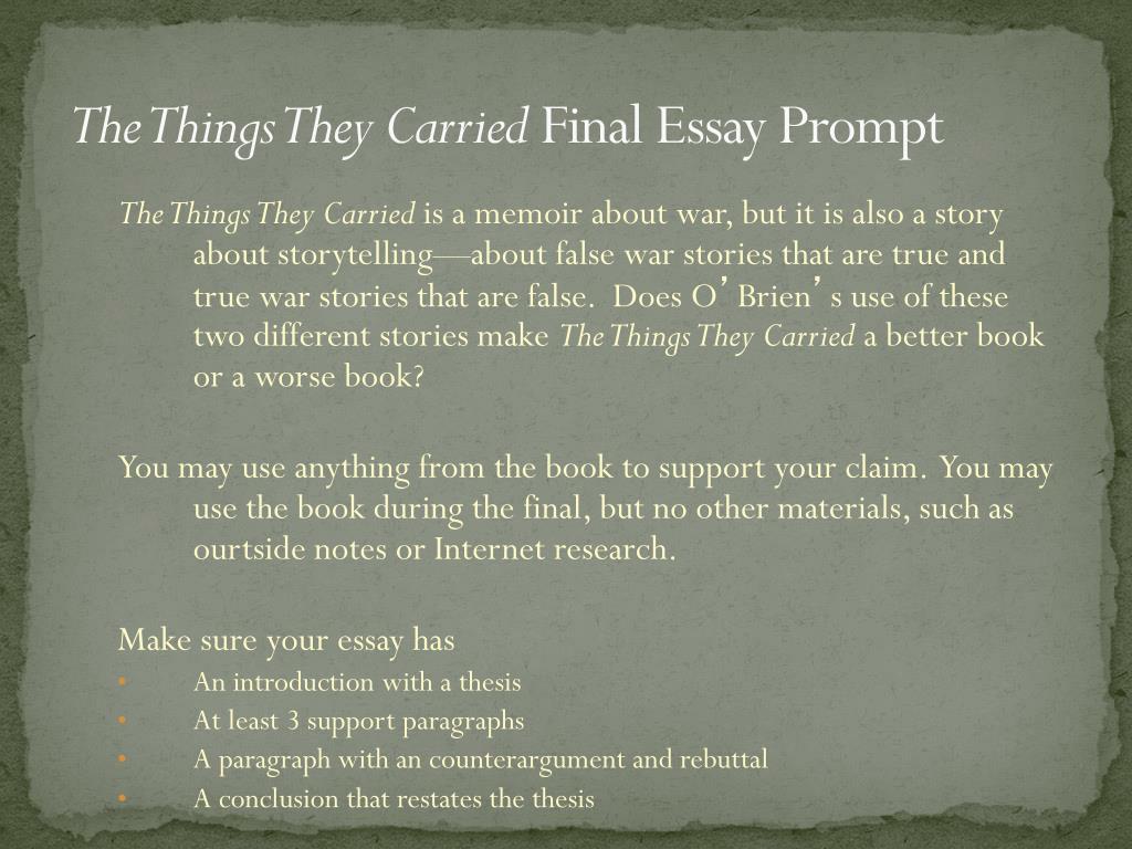 the things they carried final essay