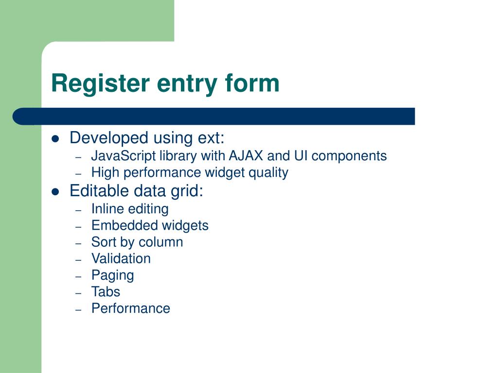 Backing Register Format PPT - Backlog/Register PowerPoint Presentation, free download - ID:6537312