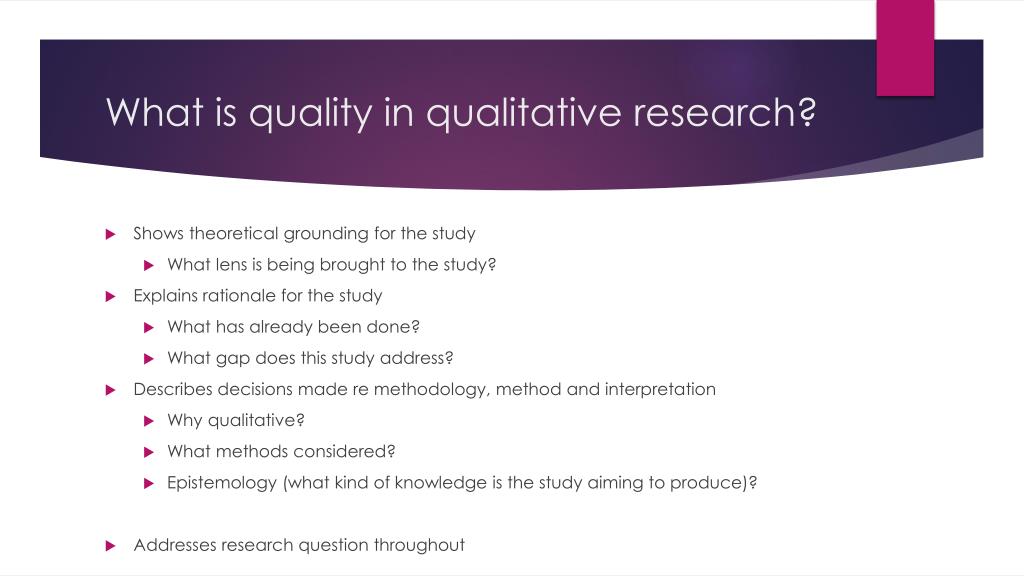 quality in qualitative research kitto