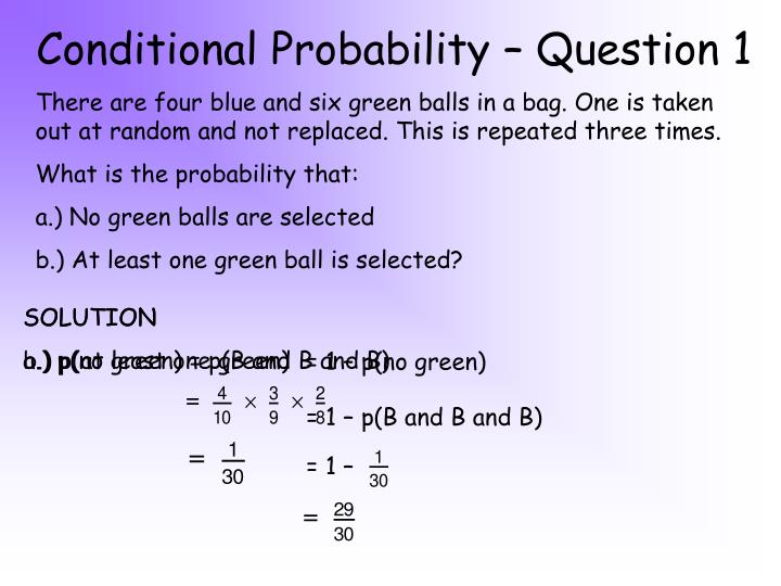 Ppt conditional probability powerpoint presentation id 6539256