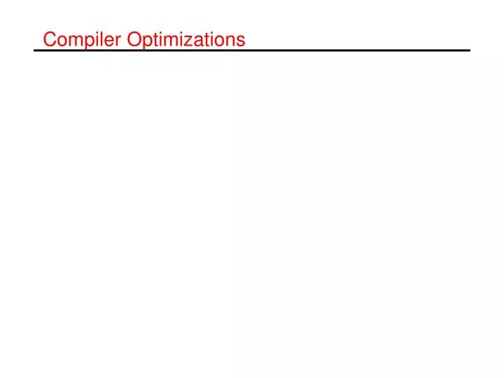 compiler optimizations n.