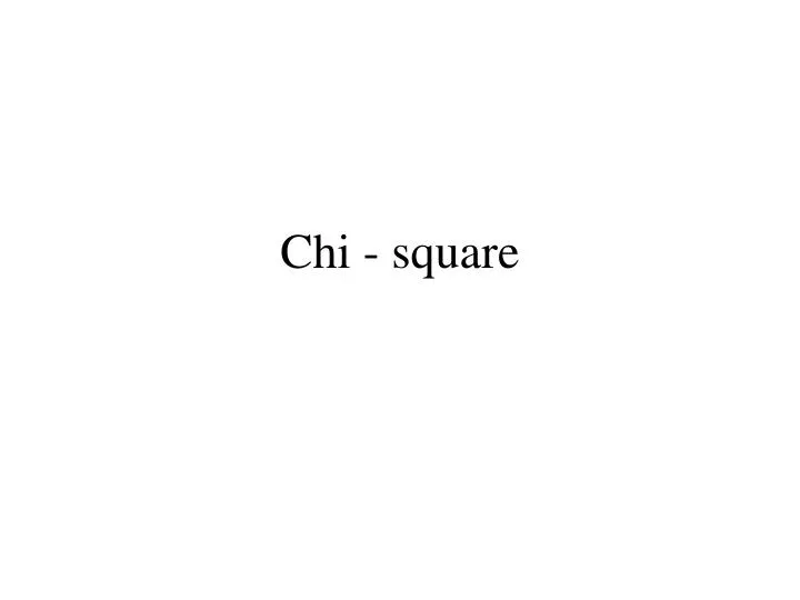 chi square n.
