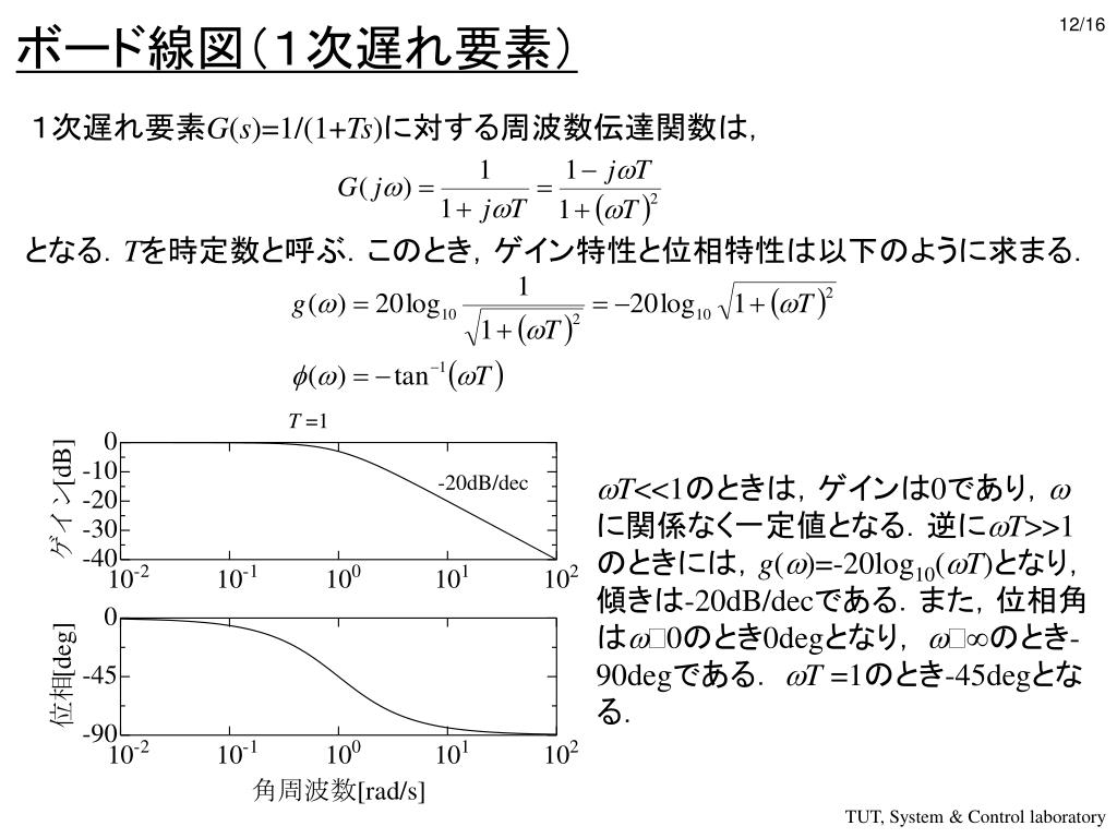 Ppt 第 7 週目 周波数伝達関数とボード線図 Powerpoint Presentation Id