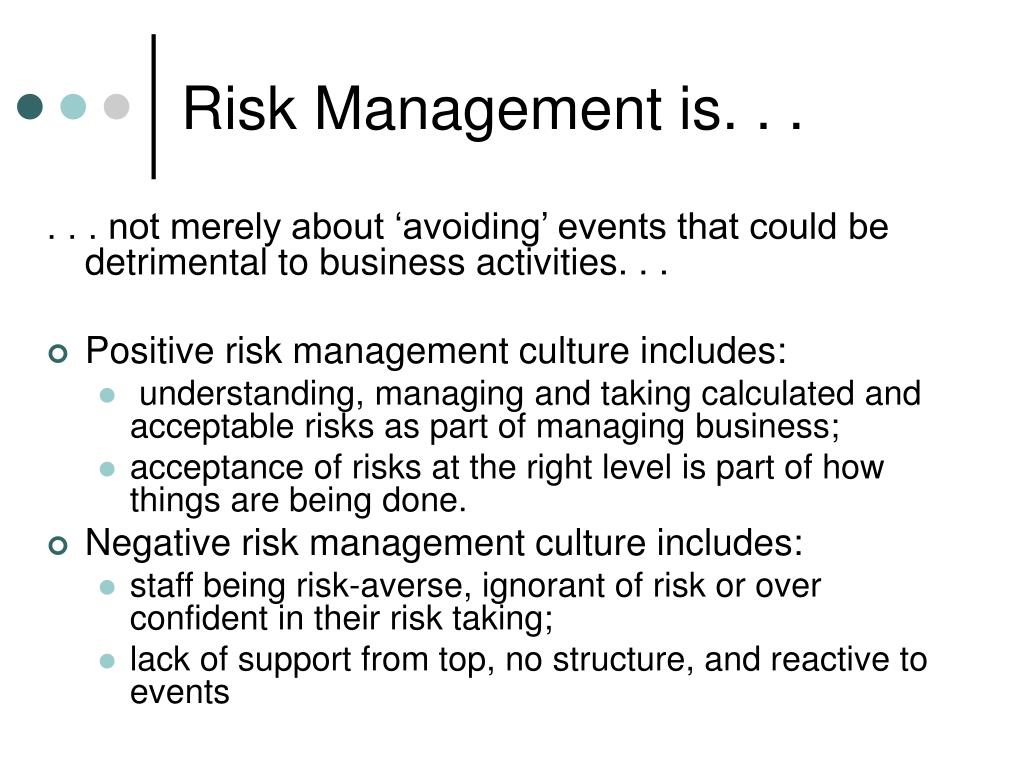 PPT - Risk Management in the Department of Education - an Overview ...