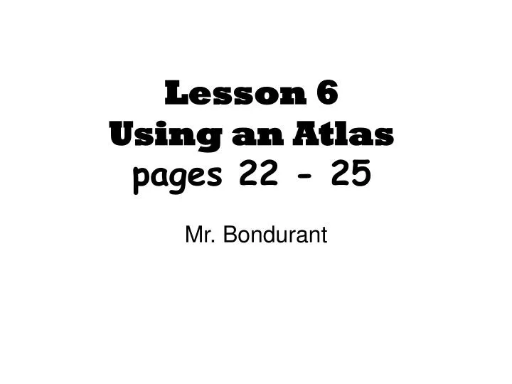 Using An Atlas Pdf : Map & Atlas Reading Lesson Plan NEW – CEPAB