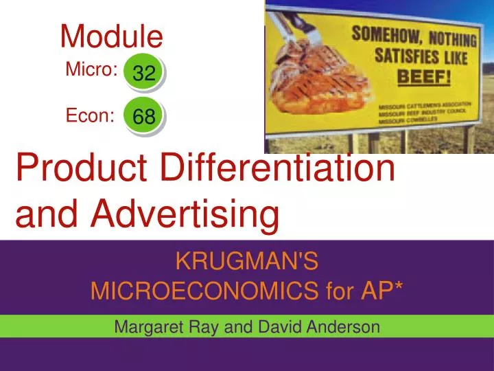 product differentiation and advertising n.