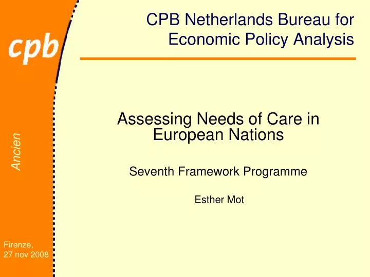 PPT - CPB Netherlands Bureau for Economic Policy Analysis PowerPoint  Presentation - ID:6545845