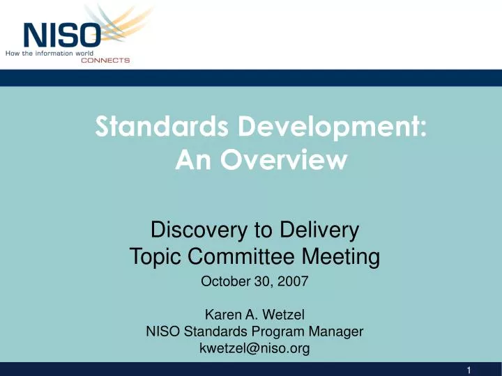PPT - Standards Development: An Overview PowerPoint Presentation, free ...