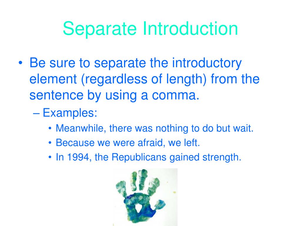 PPT Commas With Introductory Elements PowerPoint Presentation Free