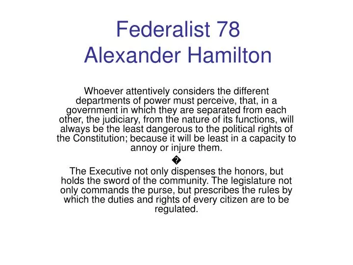 thesis of federalist 78