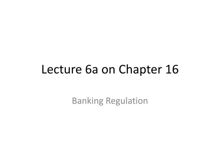 PPT - Lecture 6a on Chapter 16 PowerPoint Presentation, free download ...