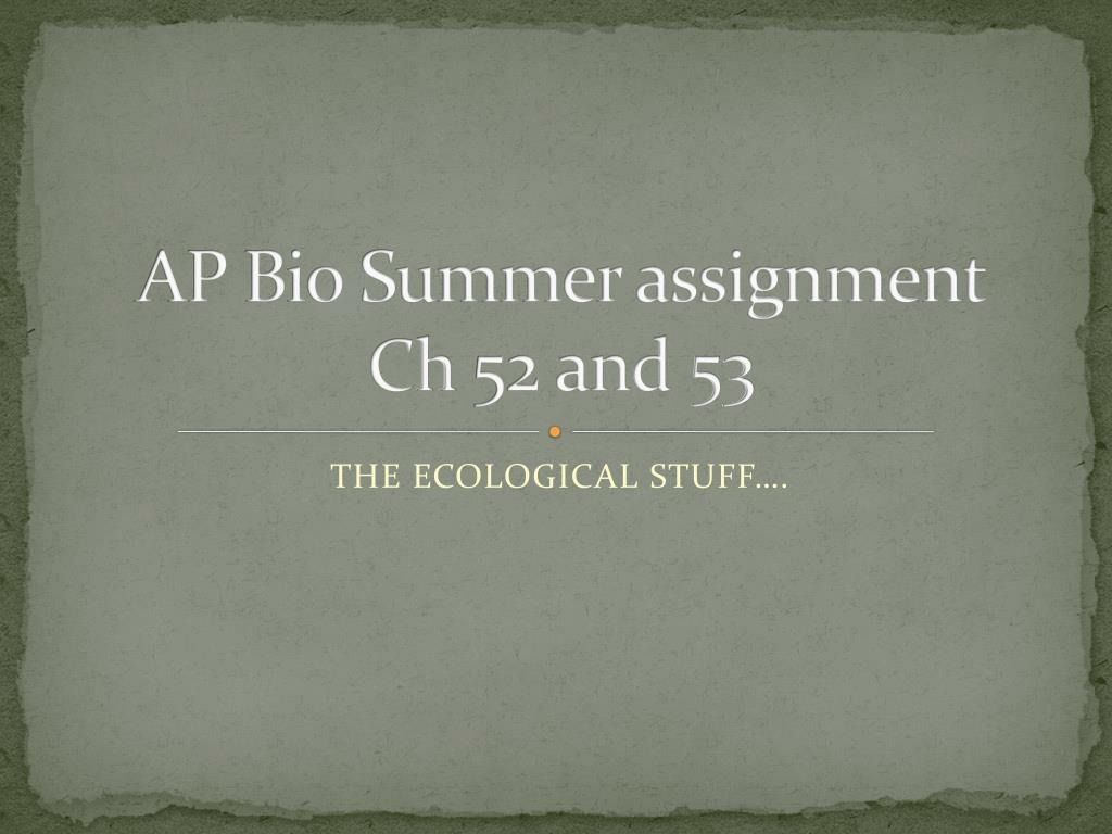 ap bio summer assignment 2023