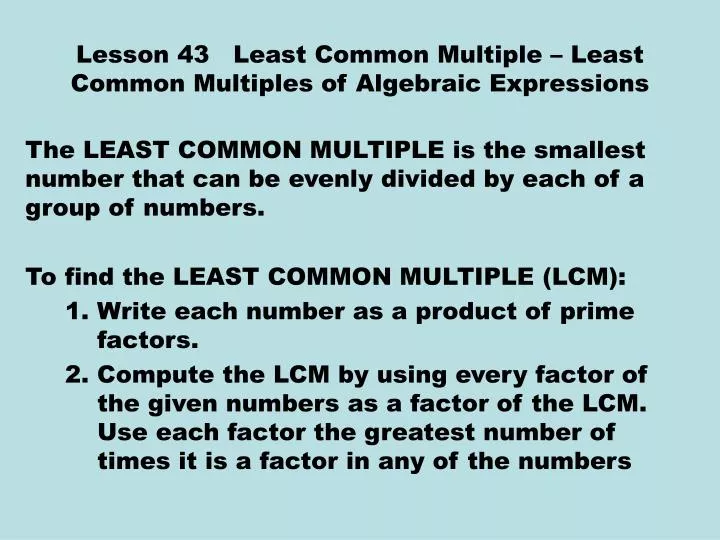 ppt-lesson-43-least-common-multiple-least-common-multiples-of-algebraic-expressions
