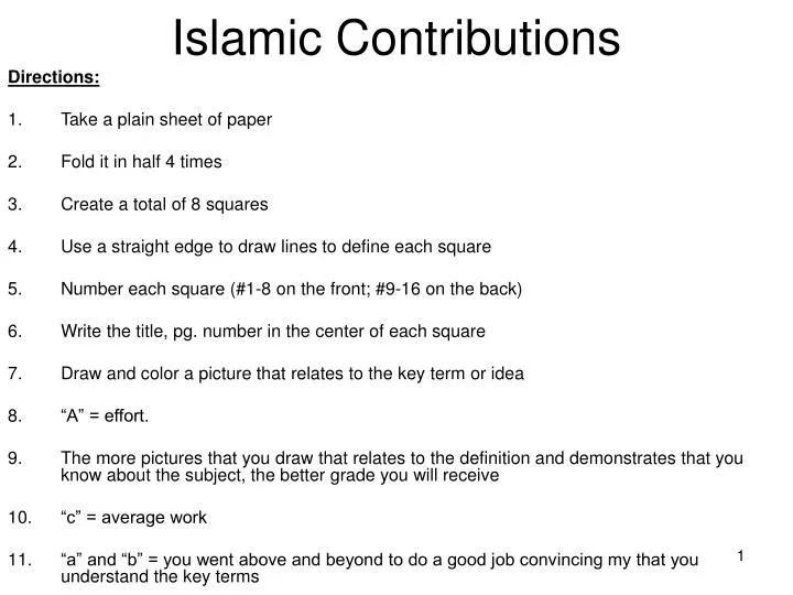 PPT - Islamic Contributions PowerPoint Presentation, free download - ID ...