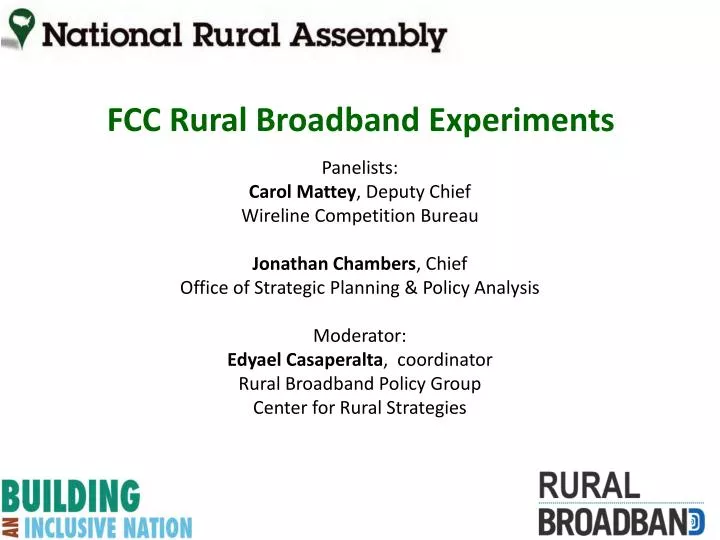 fcc rural broadband experiments n.