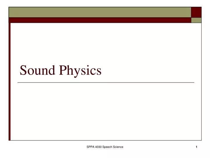 PPT Sound Physics PowerPoint Presentation ID 6548176