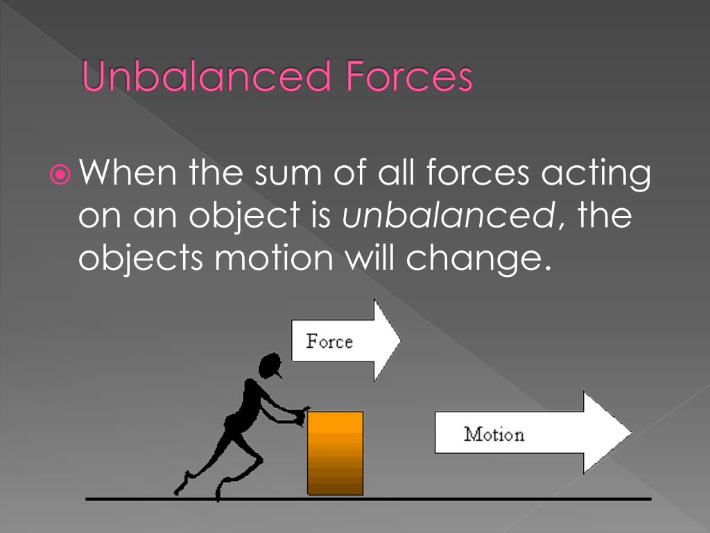 what do unbalanced forces cause
