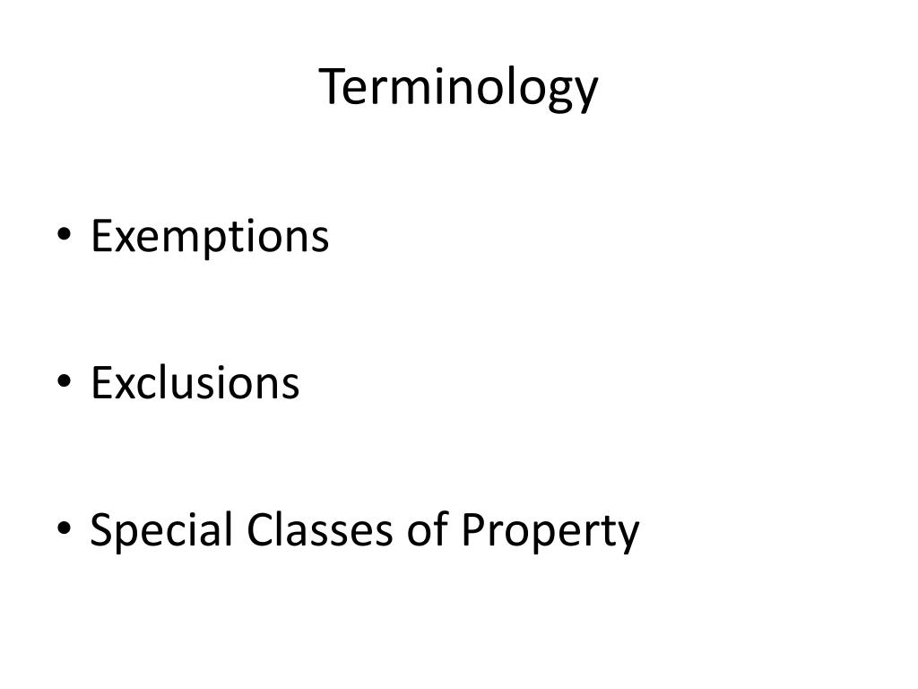PPT Personal Property Exemptions and Exclusions Lee Harris Deputy