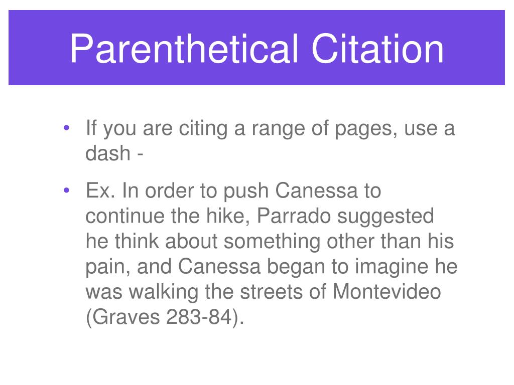 parenthetical citation speech