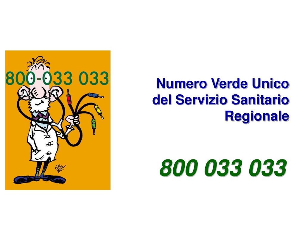 PPT 800 033 033 L’InformaTutti sui servizi per la salute in Emilia