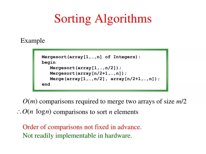 PPT - Sorting Algorithms PowerPoint Presentation, free download - ID ...