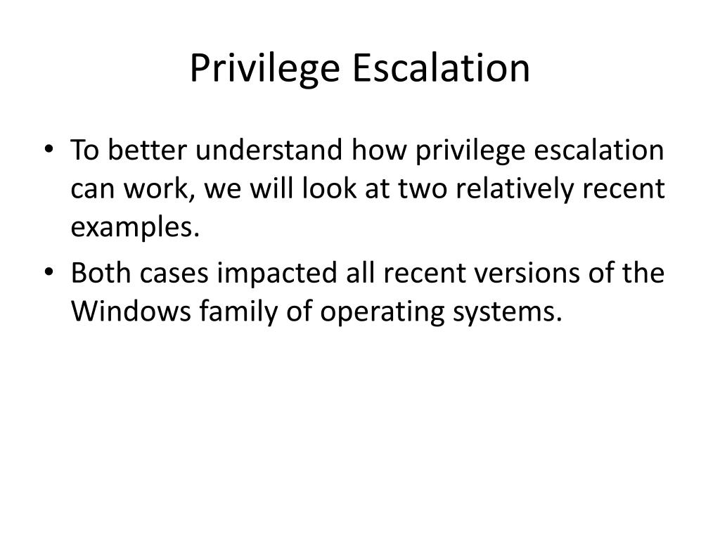 PPT Privilege Escalation PowerPoint Presentation Free Download ID 