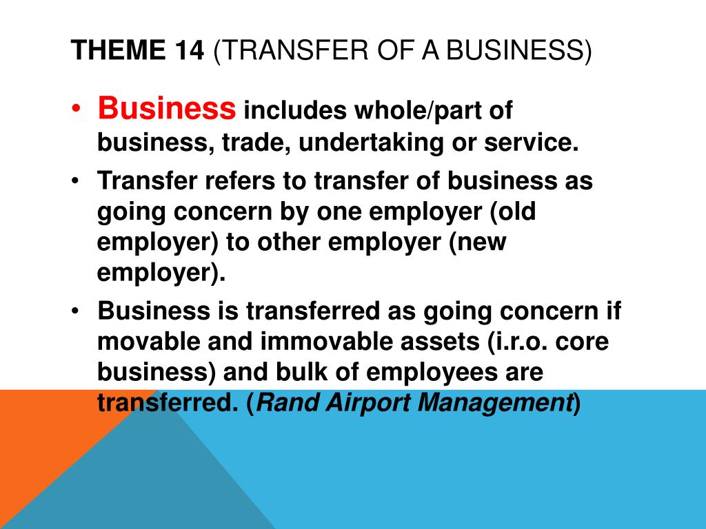 transfer of business labour hire