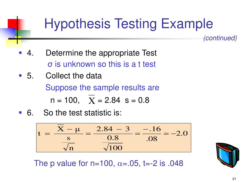 hypothesis testing with one sample