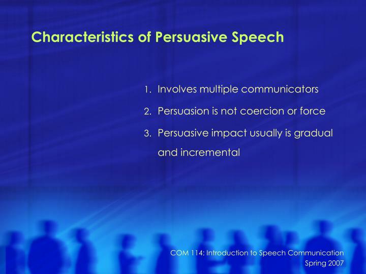 characteristics of persuasive speech