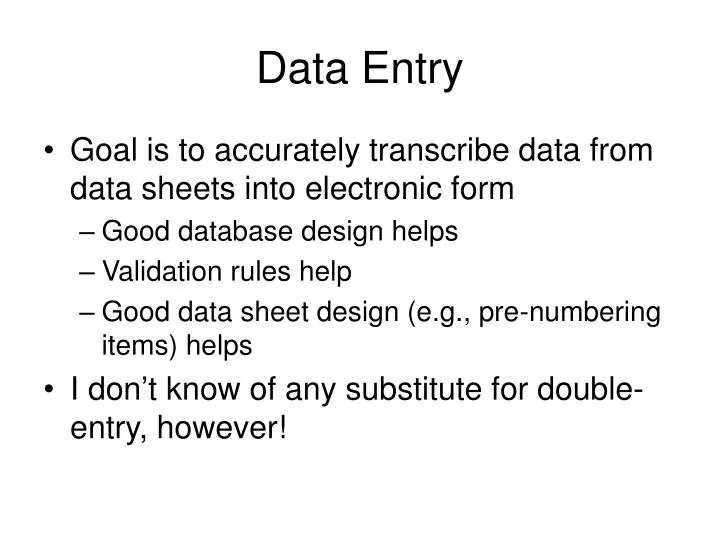 data entry n.