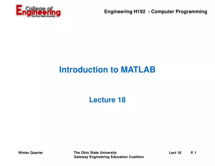 PPT - Introduction to MATLAB PowerPoint Presentation, free download ...