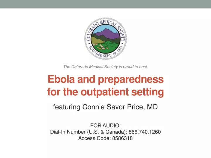 ebola and preparedness for the outpatient setting n.