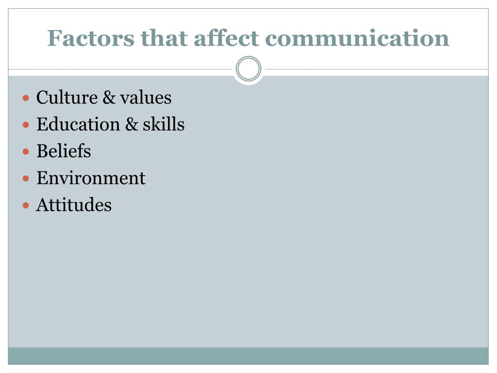 factors affecting presentation in business communication