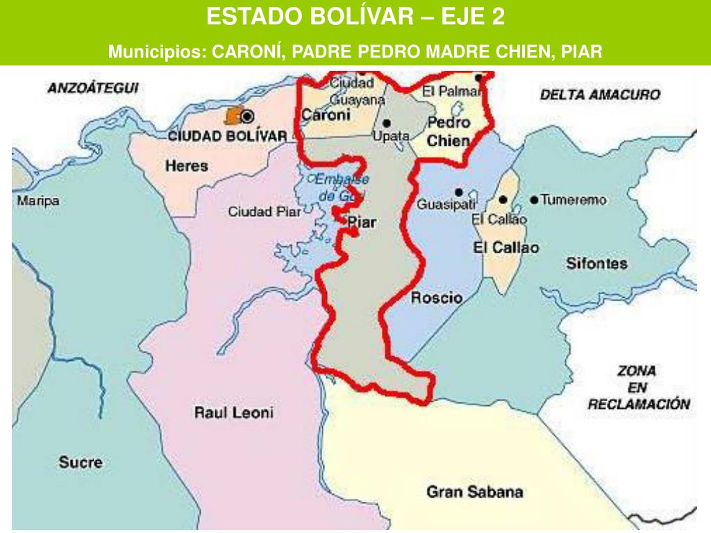 PPT ESTADO BOLÍVAR DIVISIÓN POLÍTICA PowerPoint Presentation, free