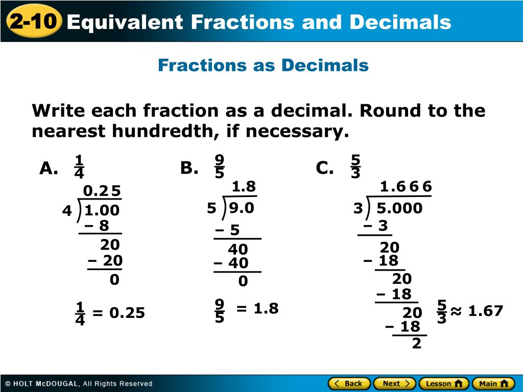 PPT - Warm Up Write each fraction in the simplest form. 266. 26. 26. 26