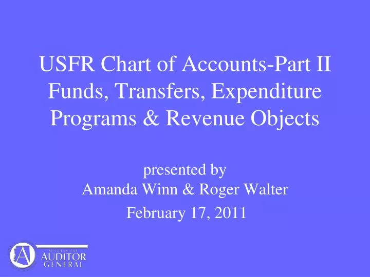 Usfr Chart Of Accounts