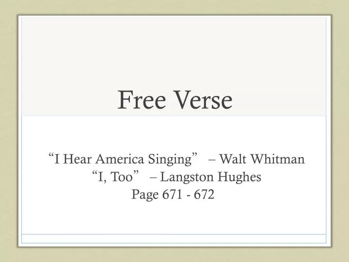 Free Verse Examples For Students Leticia Camargo