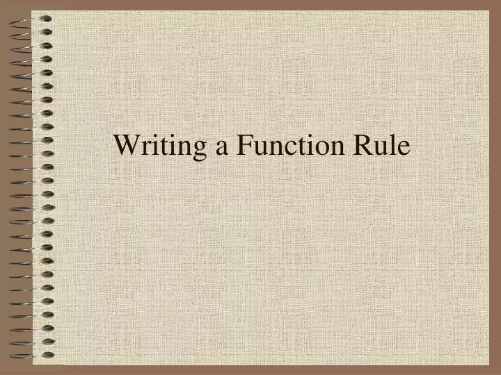 PPT - Writing a Function Rule PowerPoint Presentation, free download ...