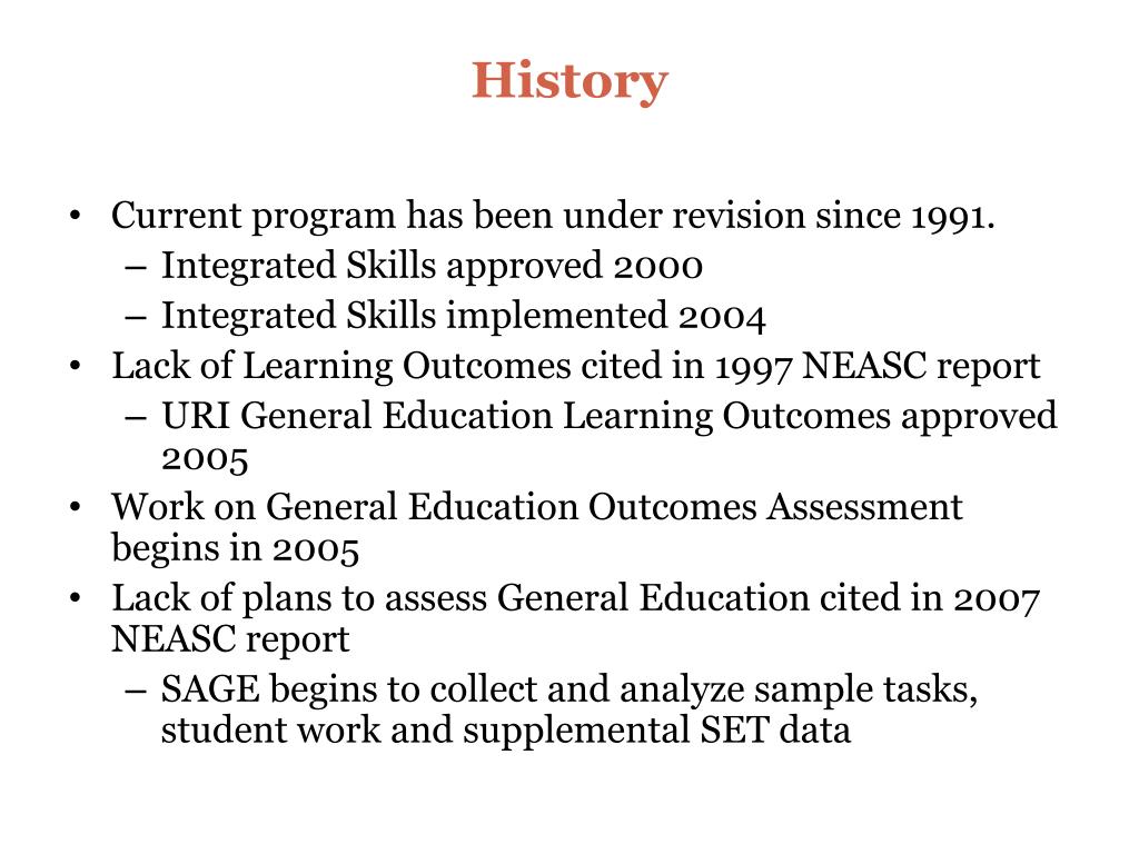 PPT Assessment of URI’s General Education Program PowerPoint