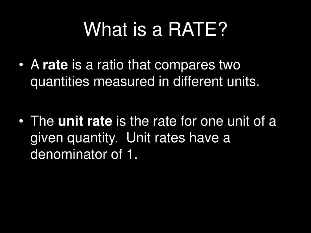 presentation rate meaning