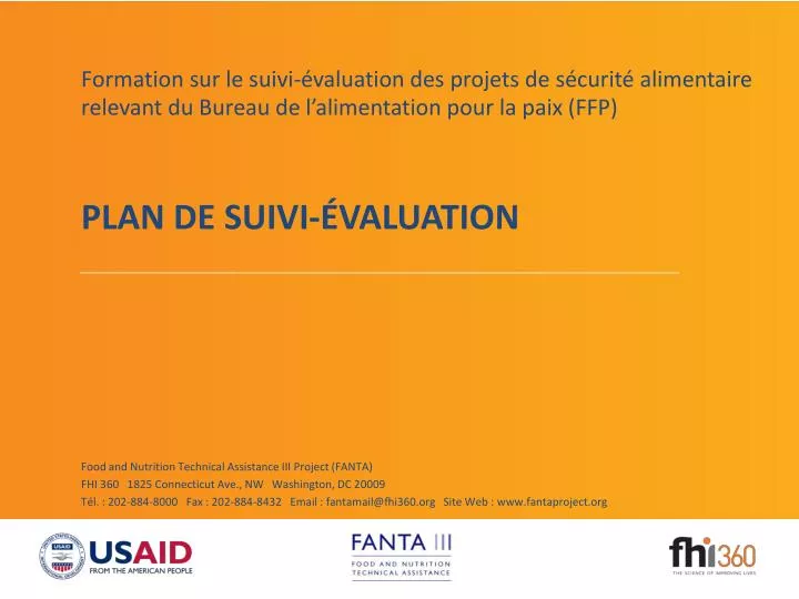PPT - PLAN DE SUIVI-ÉVALUATION PowerPoint Presentation, free download ...