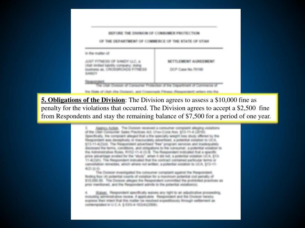PPT - UTAH DIVISION OF CONSUMER PROTECTION : An Enforcement Perspective ...