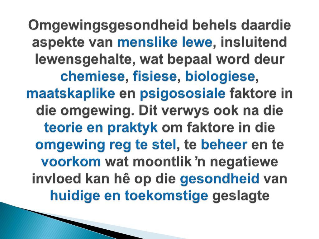 PPT Omgewingsgesondheidskwessies PowerPoint Presentation Free 
