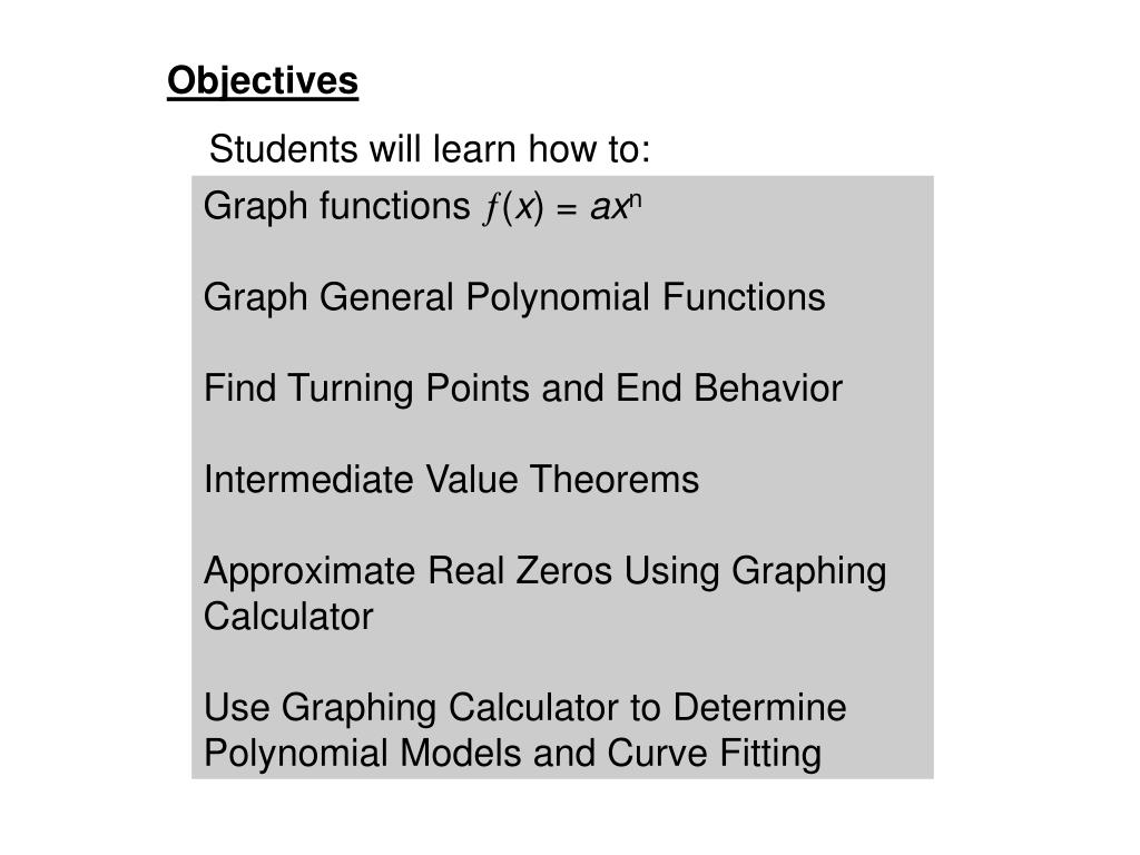 Notes  Graphs of Polynomials