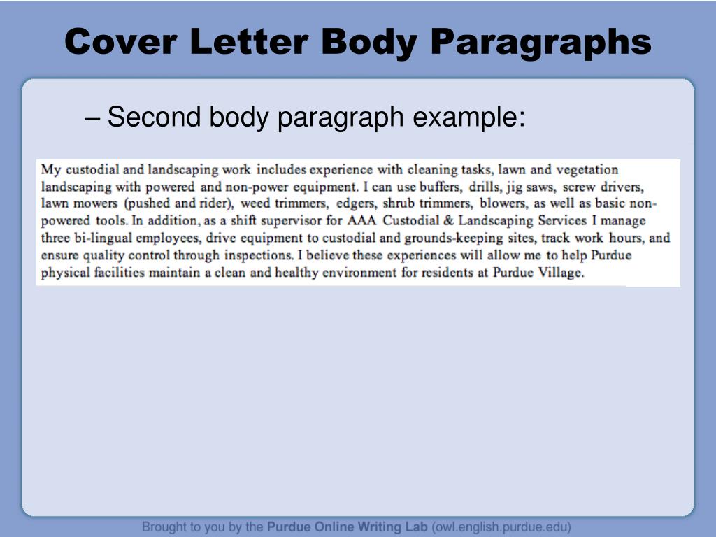 cover letter 2nd paragraph examples